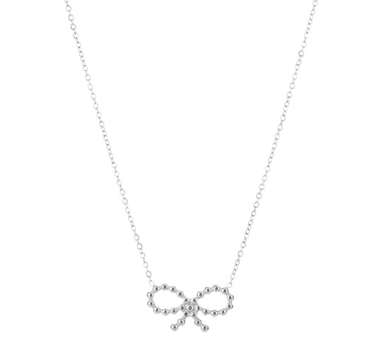 Strik ketting zilver