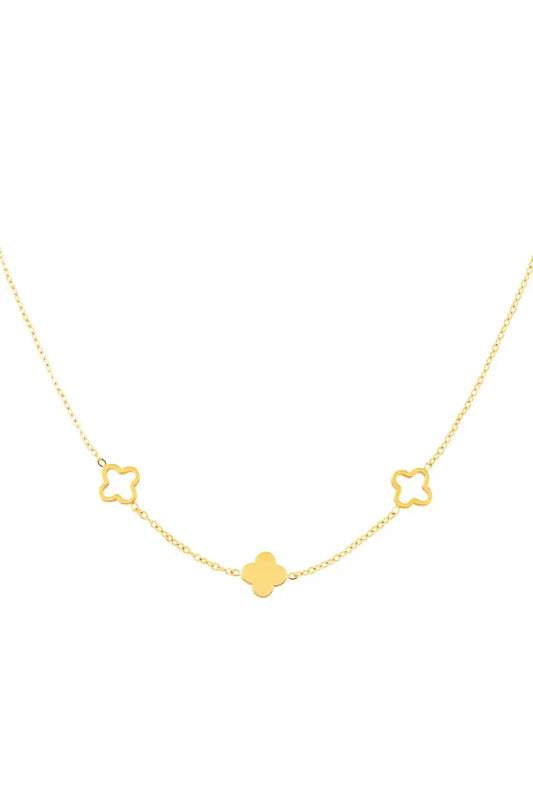 Ketting 3 klavers goud