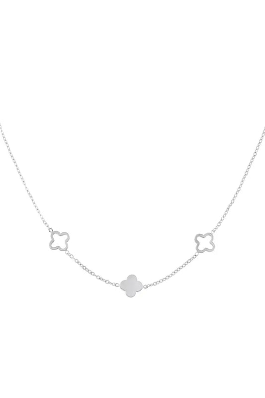 Ketting 3 klavers zilver