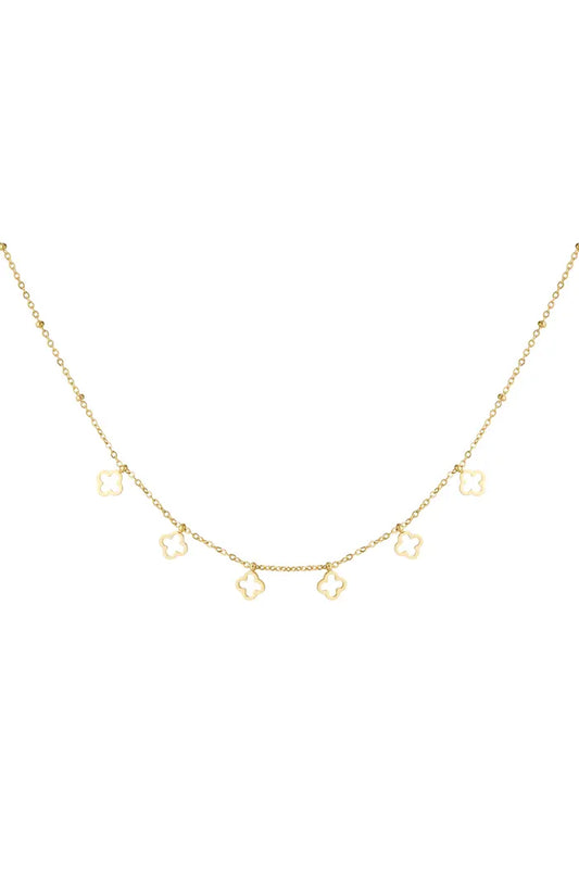 Ketting 6 klavers goud