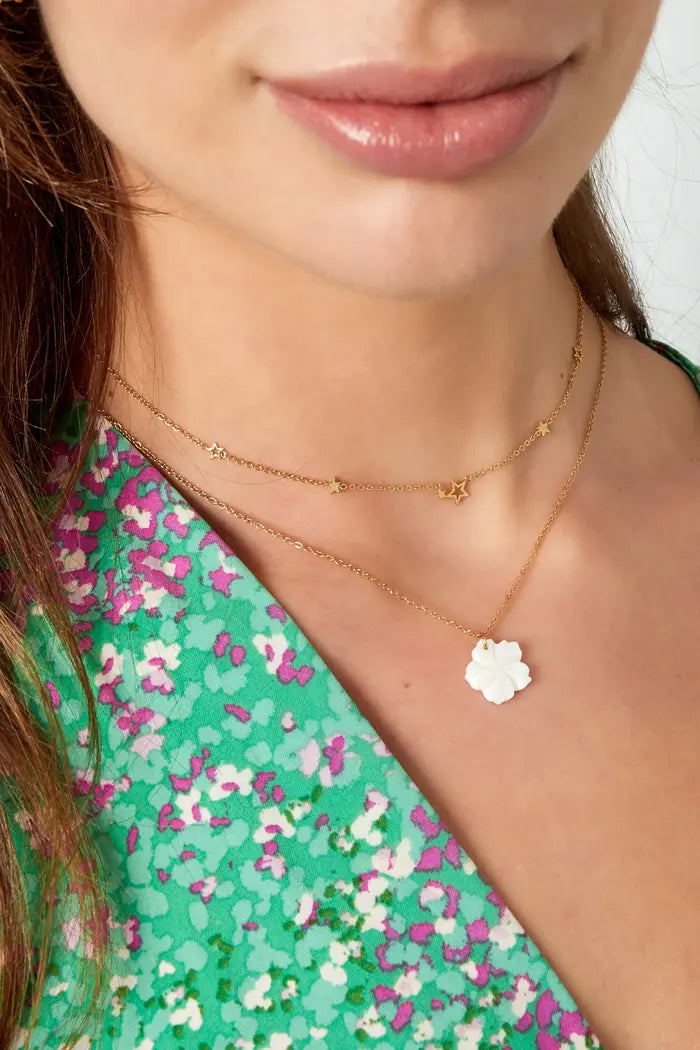 Sterre ketting zilver