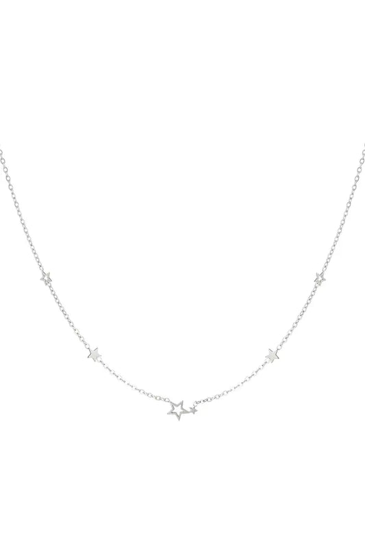 Sterre ketting zilver