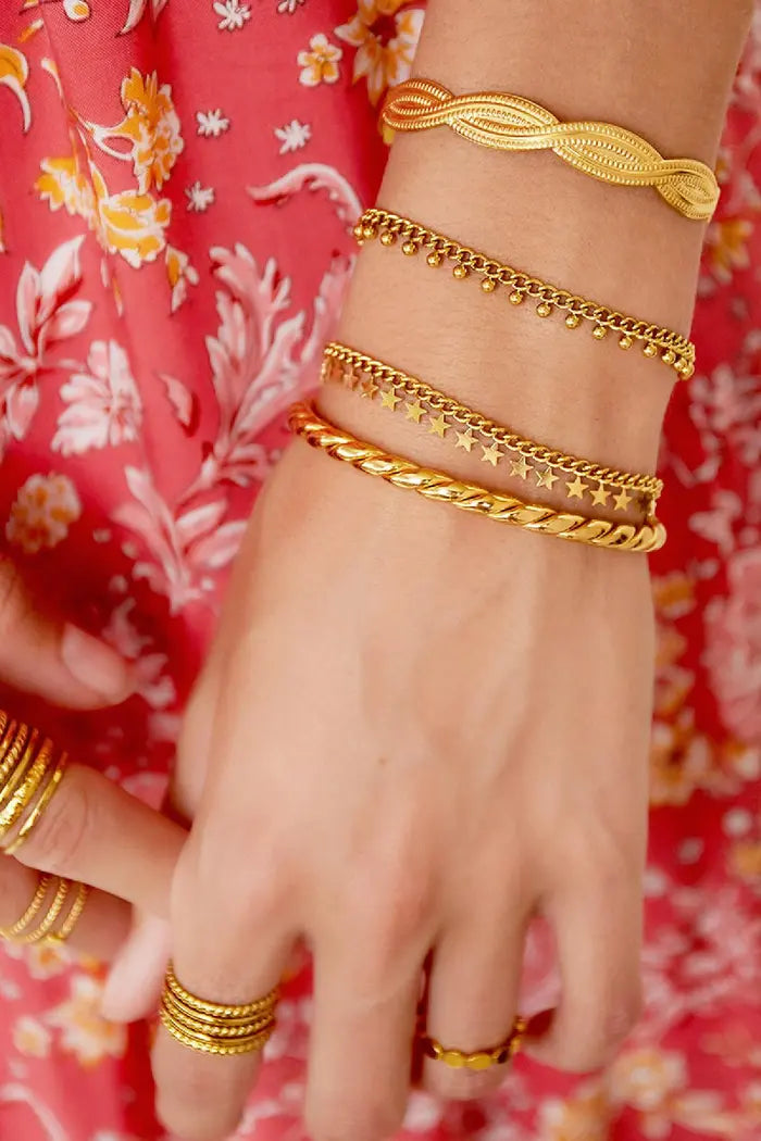 Armband met bolletjes goud