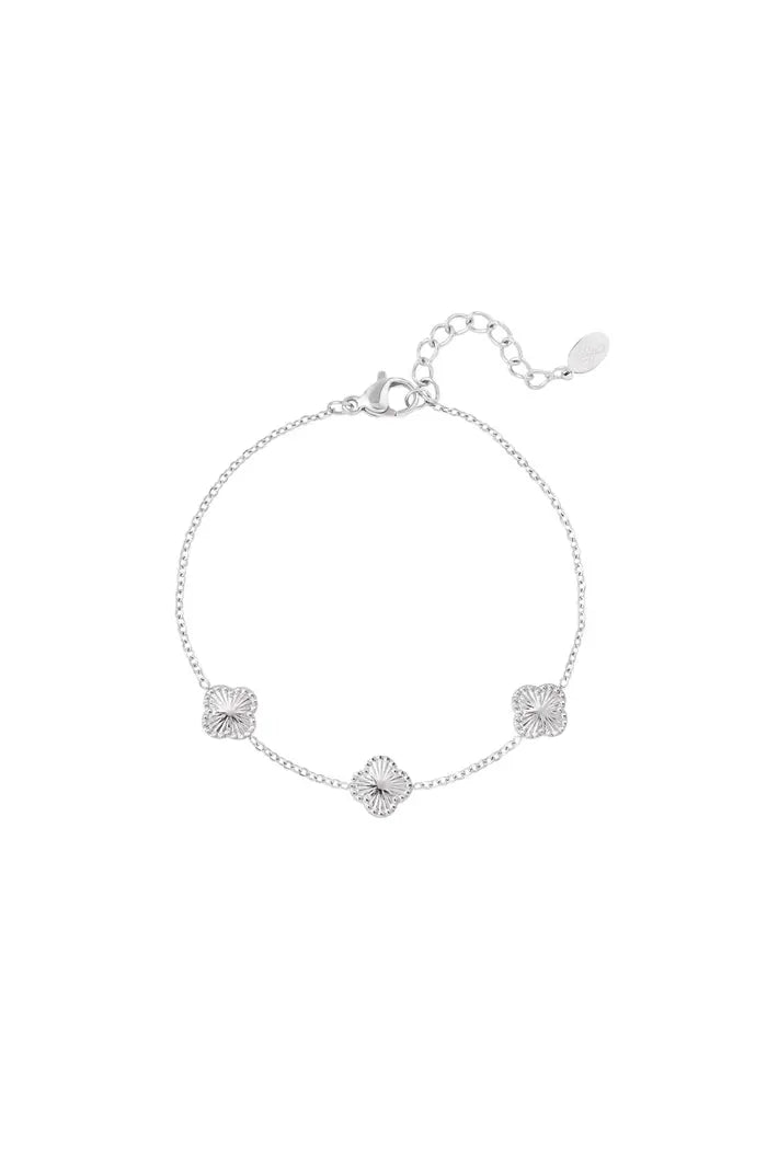 Armband klaver zilver