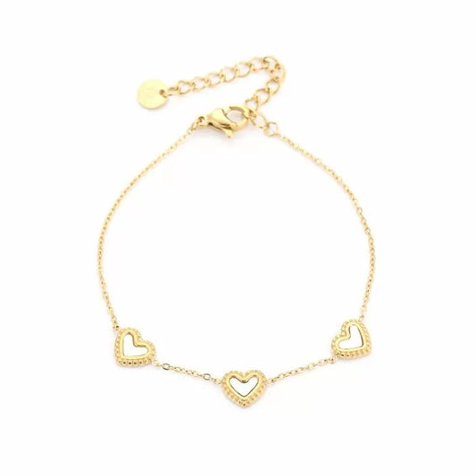 Armband parelmoer goud