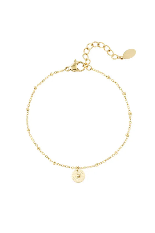 Armband ronde coin goud