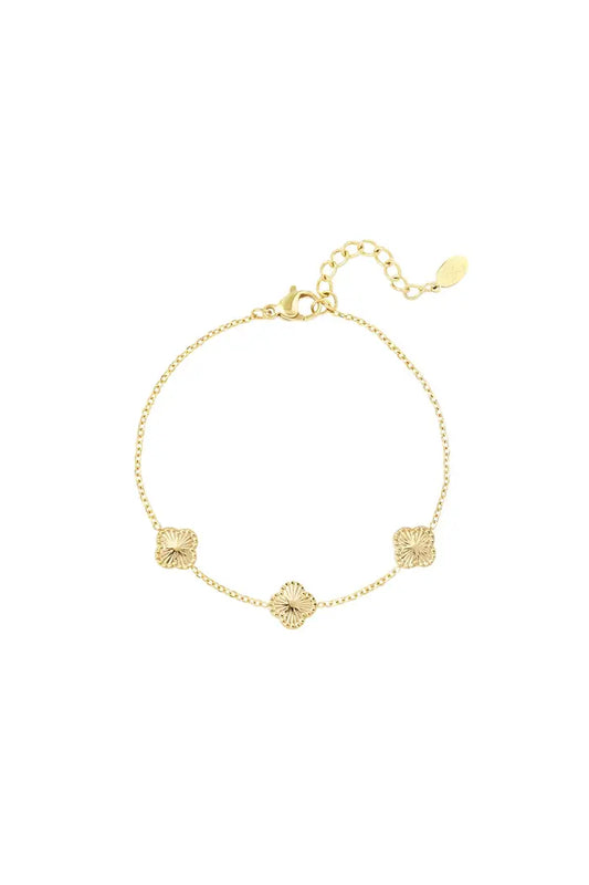 Armband klaver goud